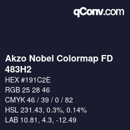 Code couleur: Akzo Nobel Colormap FD - 483H2 | qconv.com