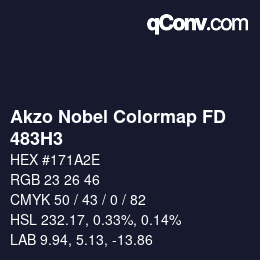 Código de color: Akzo Nobel Colormap FD - 483H3 | qconv.com