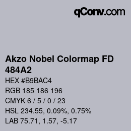 Color code: Akzo Nobel Colormap FD - 484A2 | qconv.com