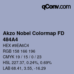 Code couleur: Akzo Nobel Colormap FD - 484A4 | qconv.com