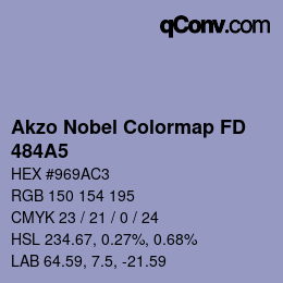 Color code: Akzo Nobel Colormap FD - 484A5 | qconv.com