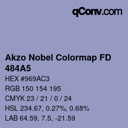 カラーコード: Akzo Nobel Colormap FD - 484A5 | qconv.com
