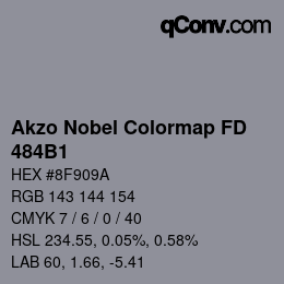Color code: Akzo Nobel Colormap FD - 484B1 | qconv.com