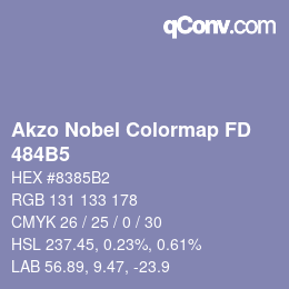 Color code: Akzo Nobel Colormap FD - 484B5 | qconv.com