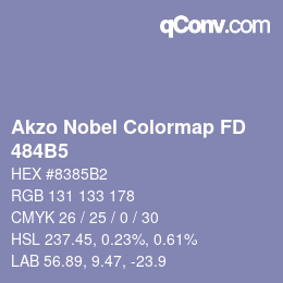 Code couleur: Akzo Nobel Colormap FD - 484B5 | qconv.com