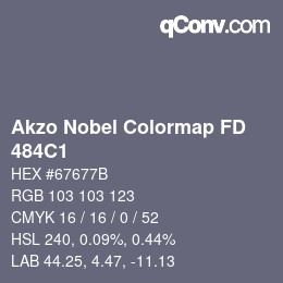 Color code: Akzo Nobel Colormap FD - 484C1 | qconv.com