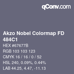 Código de color: Akzo Nobel Colormap FD - 484C1 | qconv.com