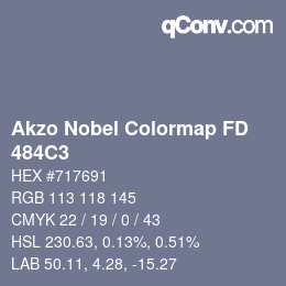 カラーコード: Akzo Nobel Colormap FD - 484C3 | qconv.com