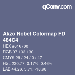 Color code: Akzo Nobel Colormap FD - 484C4 | qconv.com