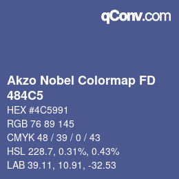 Color code: Akzo Nobel Colormap FD - 484C5 | qconv.com