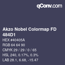 Color code: Akzo Nobel Colormap FD - 484D1 | qconv.com