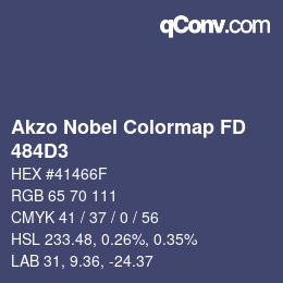 Color code: Akzo Nobel Colormap FD - 484D3 | qconv.com