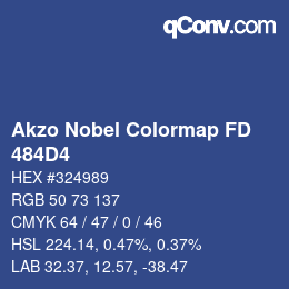 Code couleur: Akzo Nobel Colormap FD - 484D4 | qconv.com