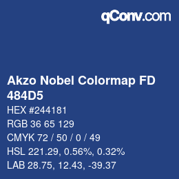 Farbcode: Akzo Nobel Colormap FD - 484D5 | qconv.com