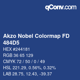 Código de color: Akzo Nobel Colormap FD - 484D5 | qconv.com