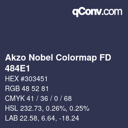 カラーコード: Akzo Nobel Colormap FD - 484E1 | qconv.com