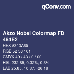 Color code: Akzo Nobel Colormap FD - 484E2 | qconv.com
