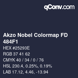 Code couleur: Akzo Nobel Colormap FD - 484F1 | qconv.com