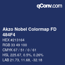 Color code: Akzo Nobel Colormap FD - 484F4 | qconv.com