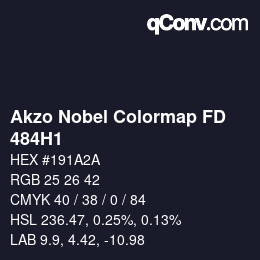 Code couleur: Akzo Nobel Colormap FD - 484H1 | qconv.com