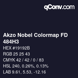 Code couleur: Akzo Nobel Colormap FD - 484H3 | qconv.com