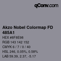 Color code: Akzo Nobel Colormap FD - 485A1 | qconv.com