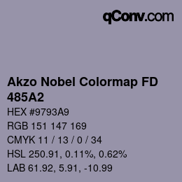 Color code: Akzo Nobel Colormap FD - 485A2 | qconv.com