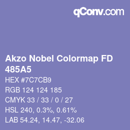 Farbcode: Akzo Nobel Colormap FD - 485A5 | qconv.com