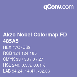 Color code: Akzo Nobel Colormap FD - 485A5 | qconv.com