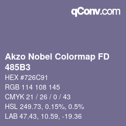 Farbcode: Akzo Nobel Colormap FD - 485B3 | qconv.com