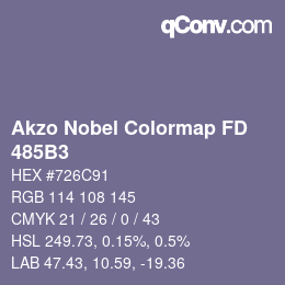 Color code: Akzo Nobel Colormap FD - 485B3 | qconv.com