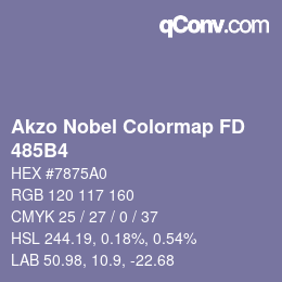 Código de color: Akzo Nobel Colormap FD - 485B4 | qconv.com