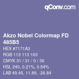 Color code: Akzo Nobel Colormap FD - 485B5 | qconv.com