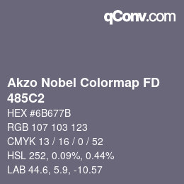 Código de color: Akzo Nobel Colormap FD - 485C2 | qconv.com