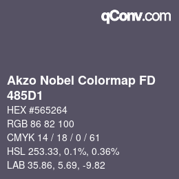 カラーコード: Akzo Nobel Colormap FD - 485D1 | qconv.com