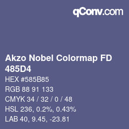Code couleur: Akzo Nobel Colormap FD - 485D4 | qconv.com