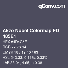 Farbcode: Akzo Nobel Colormap FD - 485E1 | qconv.com