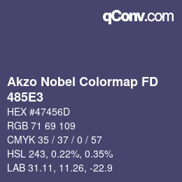 カラーコード: Akzo Nobel Colormap FD - 485E3 | qconv.com