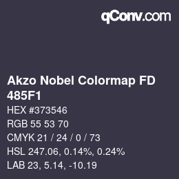 Color code: Akzo Nobel Colormap FD - 485F1 | qconv.com