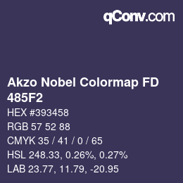 Code couleur: Akzo Nobel Colormap FD - 485F2 | qconv.com