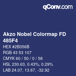 Farbcode: Akzo Nobel Colormap FD - 485F4 | qconv.com