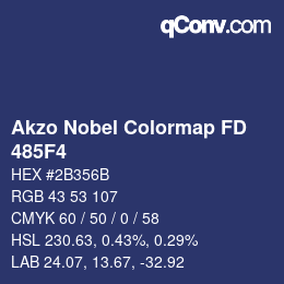 Color code: Akzo Nobel Colormap FD - 485F4 | qconv.com