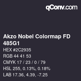 Farbcode: Akzo Nobel Colormap FD - 485G1 | qconv.com