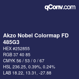 Code couleur: Akzo Nobel Colormap FD - 485G3 | qconv.com