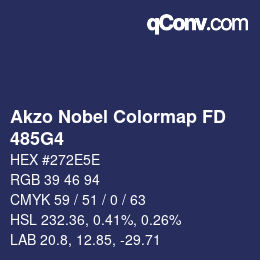 Código de color: Akzo Nobel Colormap FD - 485G4 | qconv.com