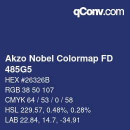 Código de color: Akzo Nobel Colormap FD - 485G5 | qconv.com