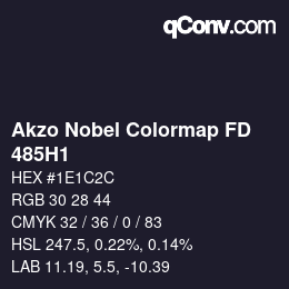 Color code: Akzo Nobel Colormap FD - 485H1 | qconv.com