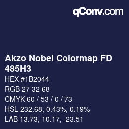 Code couleur: Akzo Nobel Colormap FD - 485H3 | qconv.com