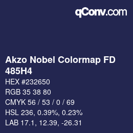 Color code: Akzo Nobel Colormap FD - 485H4 | qconv.com