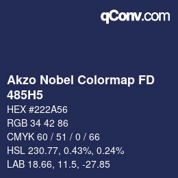 Code couleur: Akzo Nobel Colormap FD - 485H5 | qconv.com